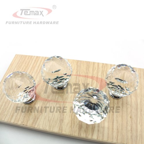 Temax Round Zinc Alloy Clear Crystal Sparkle Cabinet Drawer Door Pulls Knobs Handle #TOP2