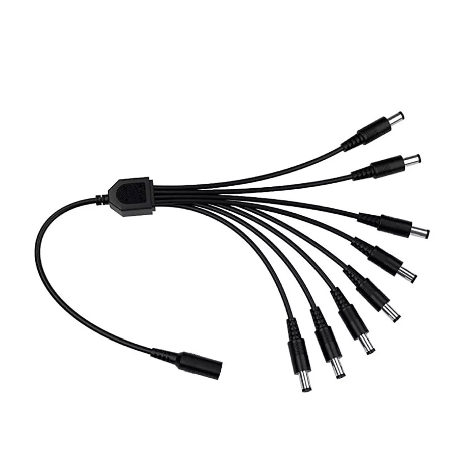 1 Female to 8 Male Power Splitter Cable for CCTV Security Camera System, LED Light Strip