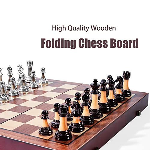 Vamslove Z2108 Chess Set Large 16''/42Cm Folding Wooden Board thumb #3