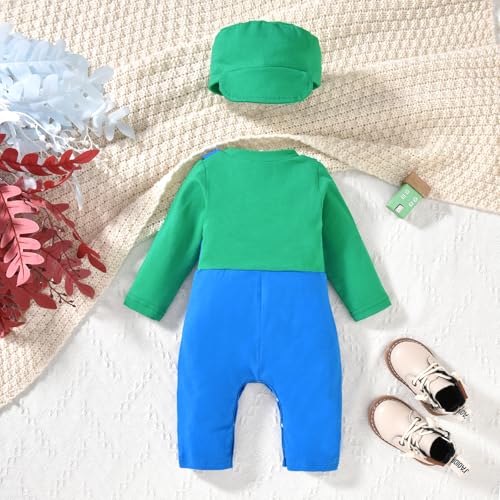 Image of Aalizzwell Baby Boy Romper 0-3 Months Green