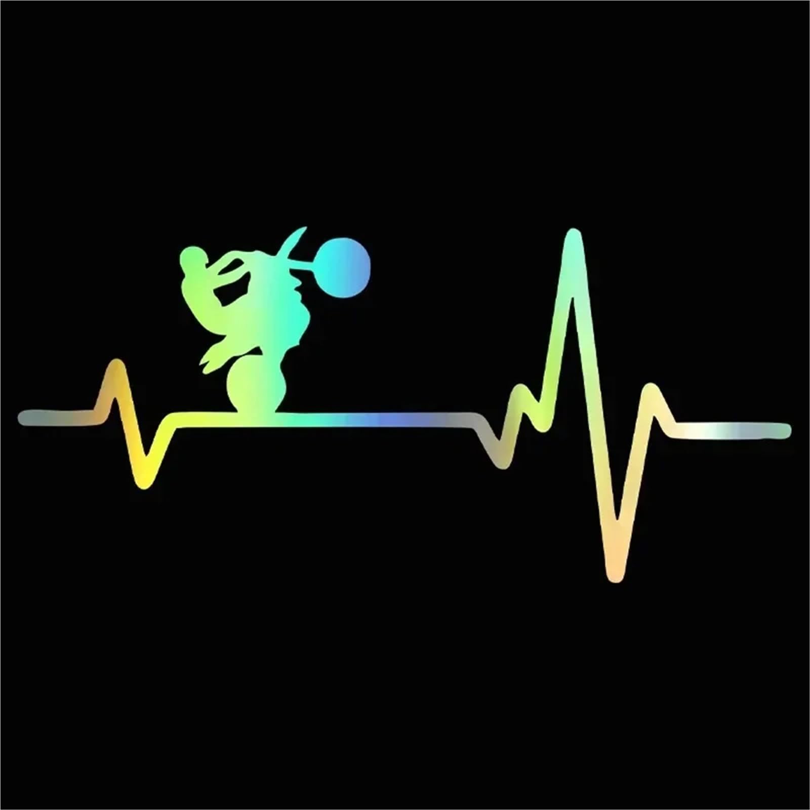 FGLFPXI Dirt Bike Motorcycle Tires Heartbeat Creative On Car Stickers and Decals Funny Motorcycle Stickers