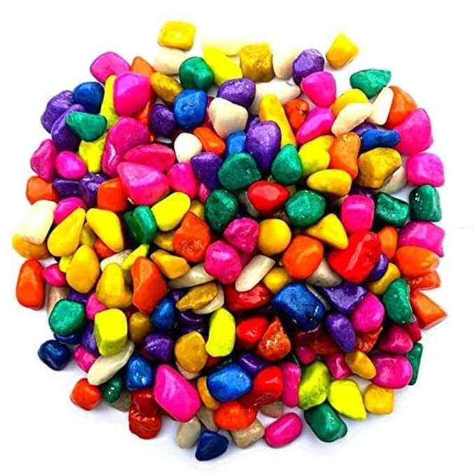 Garden Decorative Pebble Stones,for Garden/Lawn/Aquarium Decoration Glossy Stones for Home Decorative Glossy Colour Stone (Multicoloured Stone) (2 kg)-image-25
