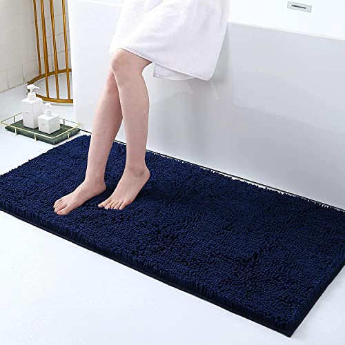 Homaxy rutschfeste Badematte Mikrofaser Chenille Badezimmer Badteppich Saugfähige Hochflor...