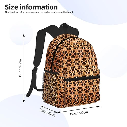Sac à dos osier imprimé quadrillé résistant pour voyage et travail