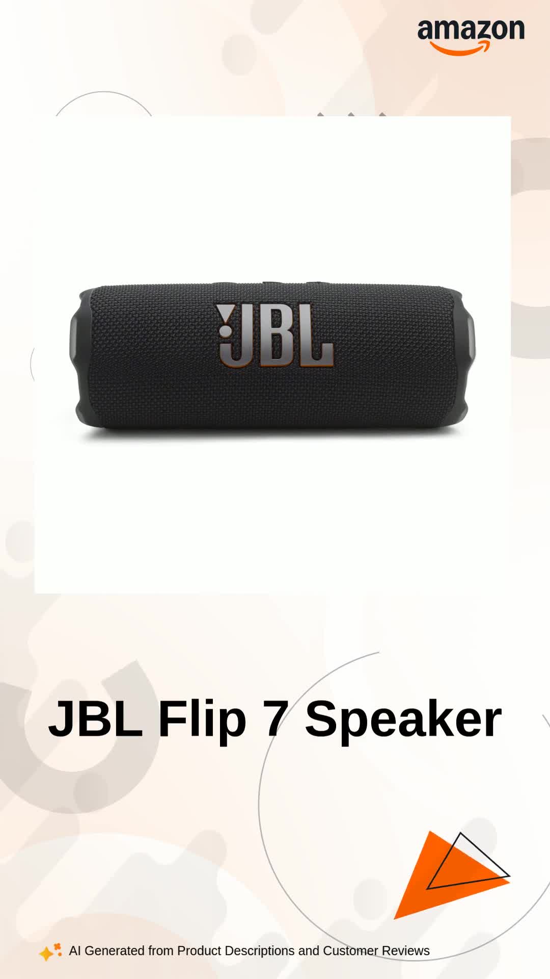 JBL Flip 7 Wireless Portable Bluetooth Speaker, Bold Pro Sound