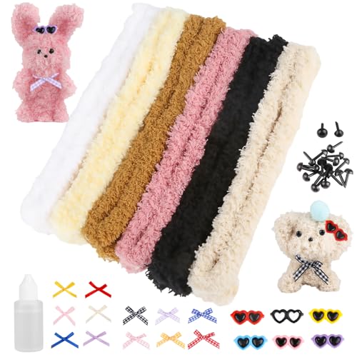 Fils Chenille Géants En Fausse Fourrure - Lot De 12 Couleurs - 1m De Long, 2cm D'épaisseur - Pour DIY, Peluches, Déco Festive - Enfant Et Adulte