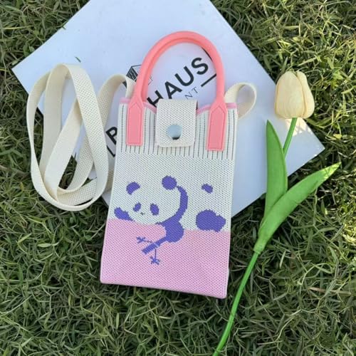 Image of GREECHO Cute Canvas Mini Bag Collection, Floral and Heart Pattern Crossbody Purse with Adjustable Strap, Decorative Mobile Phone Holder for Women and Girls (Multi Color)
