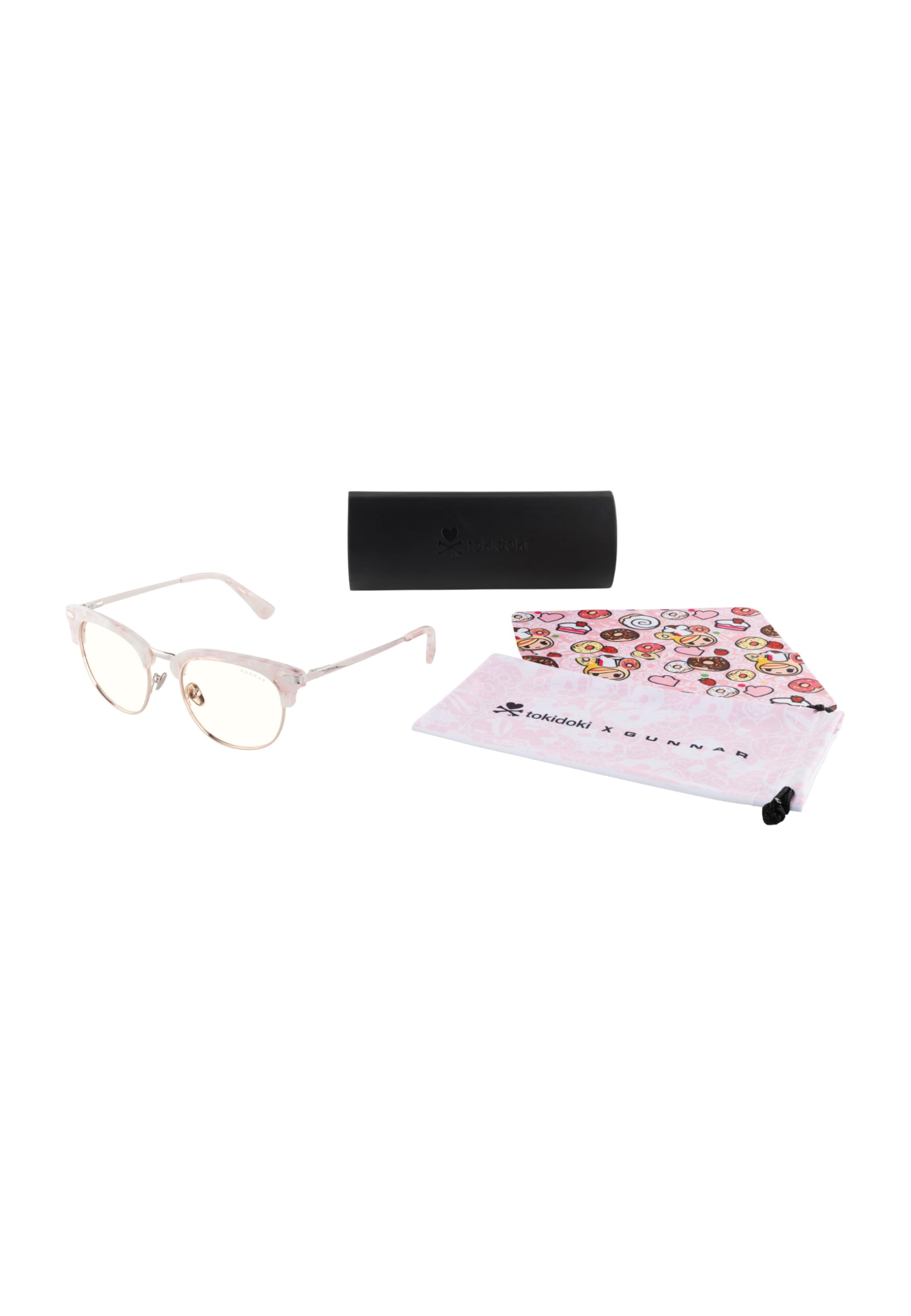 Gunnar x Tokidoki Blaulicht-Brille - Donutella - Pink Sprinkles - Clear