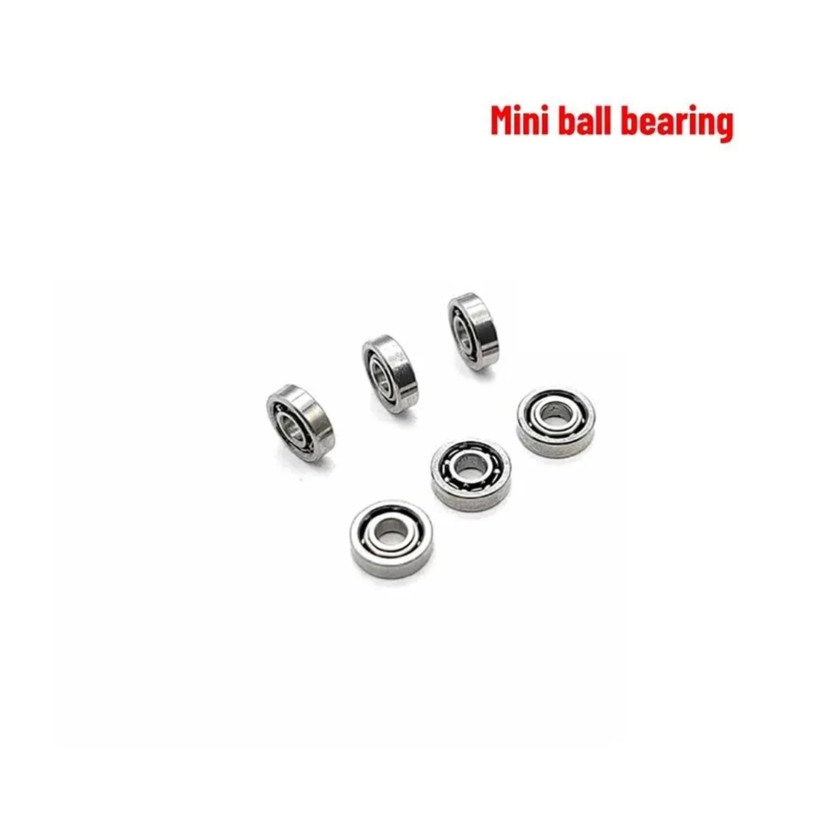 Lot de 10/50/100 Mini roulements à Billes à Gorge Profonde de Haute qualité, diamètre intérieur: 1, 1,5, 2, 2,5mm, diamètre extérieur: 3, 4, 5, 6, 7, 8mm(100Pcs,2.5x6x1.8 Open)