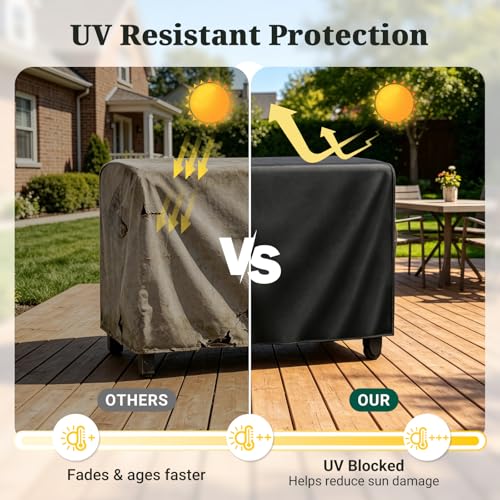 Image of MR. COVER Outdoor Prep Table Cover 40 inch for Royal Gourmet Cart Flattop Worktable, 600D Heavy Duty Waterproof for Grill Dining Kitchen Island cart Protective, Outdoor Storage Cabinet Cover