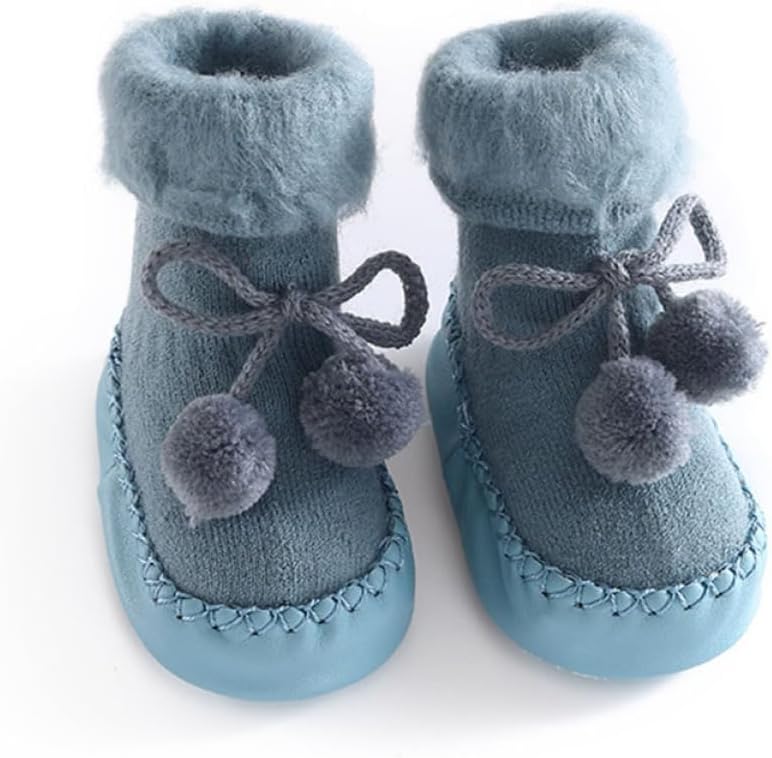 LIFKOME 2pcs Socks Grips Soft Slipper Socks for Prewalkers Warm Non-skid Footgear s for Months