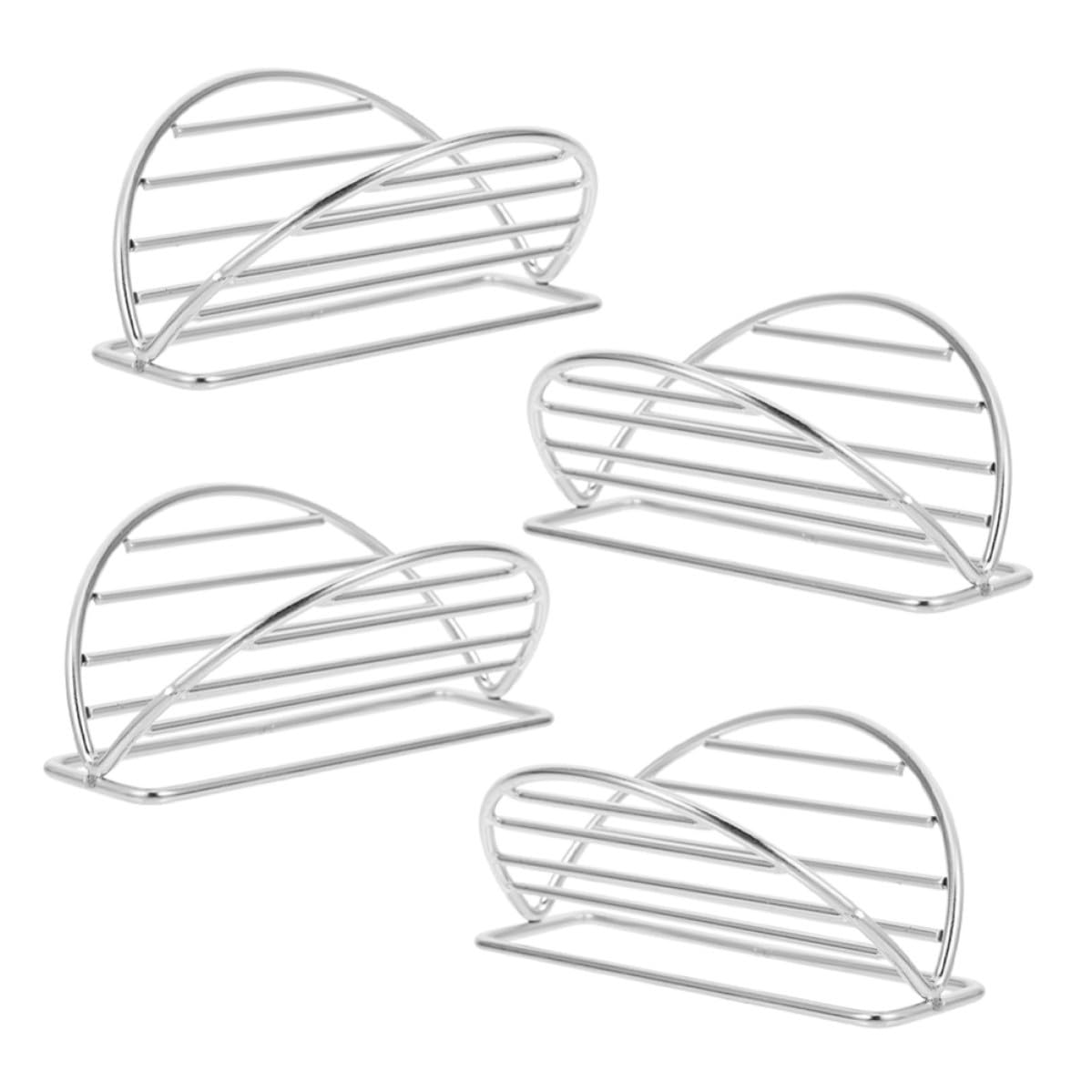Supports à tacos robustes en acier inoxydable design épuré argenté BETOOKY