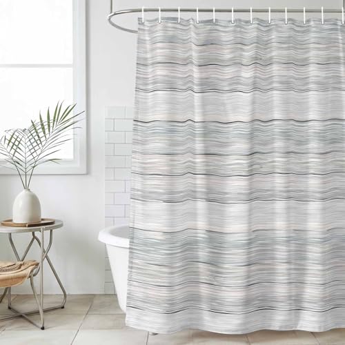 Gusidachig Gray Wood Waterproof Shower Curtain, 48"x72" Washable Polyester Fabric