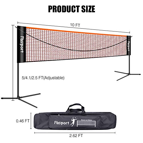 image for FBSPORT Portable Badminton Net Set Rack Adjustable Height Tennis, Voll