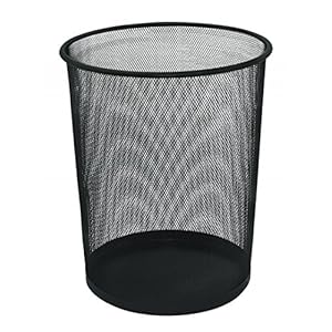 Kosz na smieci Q-Connect metalowy 19L czarny