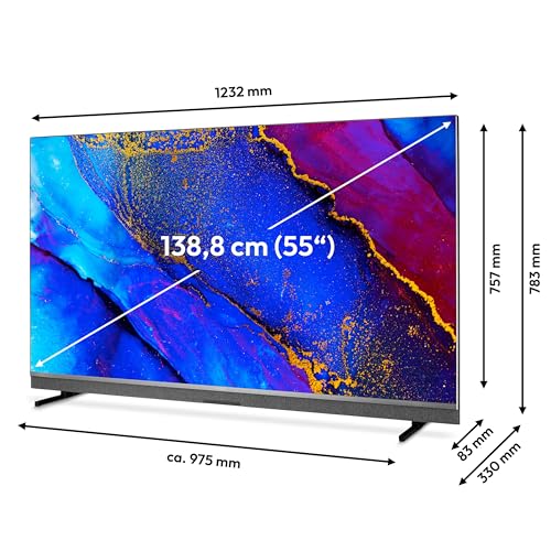 MEDION 138,8 cm (55 Zoll) MiniLED Fernseher (TiVo, Smart-TV, Dolby Vision HDR, Subwoofer, MEMC, Micro Dimming, TiVo Medienportal, Prime Video, Disney+, Dolby Atmos, PVR, Bluetooth, MD 855900)