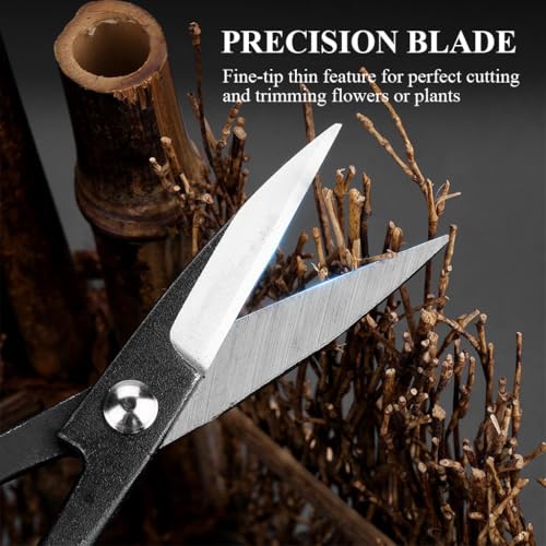 Image of HASTHIP 7.5'' Gardening Pruning Shears -43mm Steel Blades, Bonsai Scissors Pruners Garden Clippers for Trees, Roses, Plants & Branches