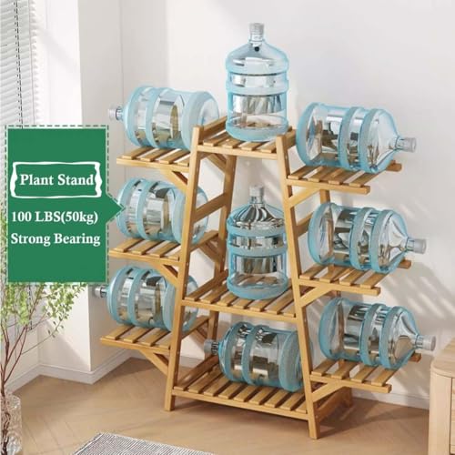 Support à plantes en bois intérieur extérieur étagère fleurs balcon terrasse - 7