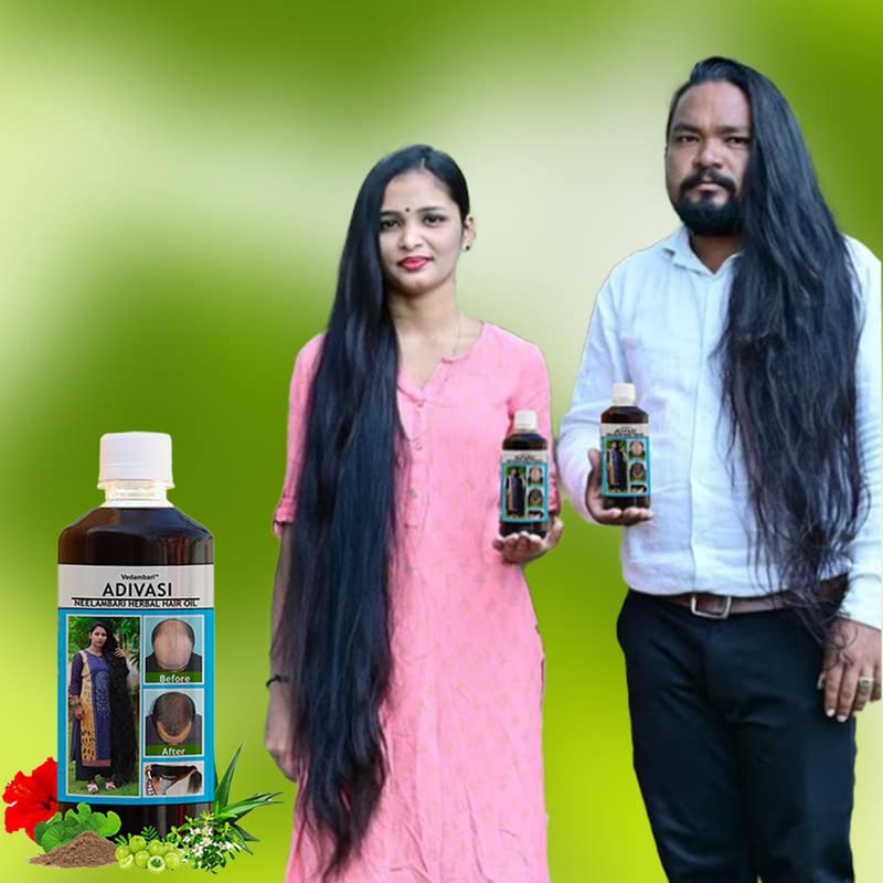 Image of VEDAMBARI | Adivasi Neelambari herbal Hair oil | Power of 108 Ayurvedic Herbs | Say goodbye to hairfall and dandruff