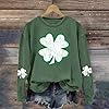 Generisch Casual Women's Crew Neck Sweatshirt Long Sleeves Printed Top for Irish Day Green, Army Green, M #2