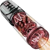 Long Distance Remote Control Male Masterburbatar, App & 9X Suction & Vibration Transparent Licking Sleeve Pocket Puzzy YD19