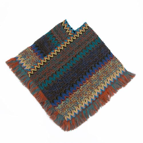 Image of Women's V Neck Poncho Soft Cape Fashion Off The Shoulder Knit Sweater Spring Loose Convertible Knitwear