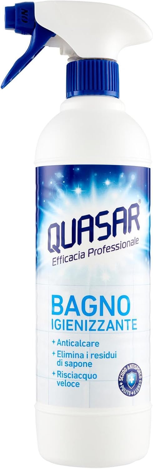 Quasar Bagno Igiene - 12 spray igienizzanti per bagno, 580 ml, con portachiavi Italy Shop Service