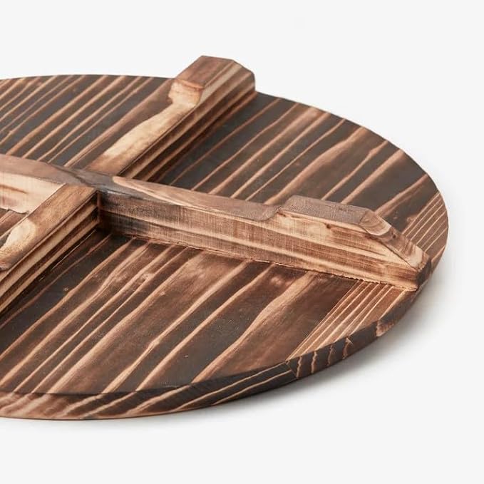 Wok de acero al carbono Verve CULTURE 13" con tapa de madera convertible miniatura 8