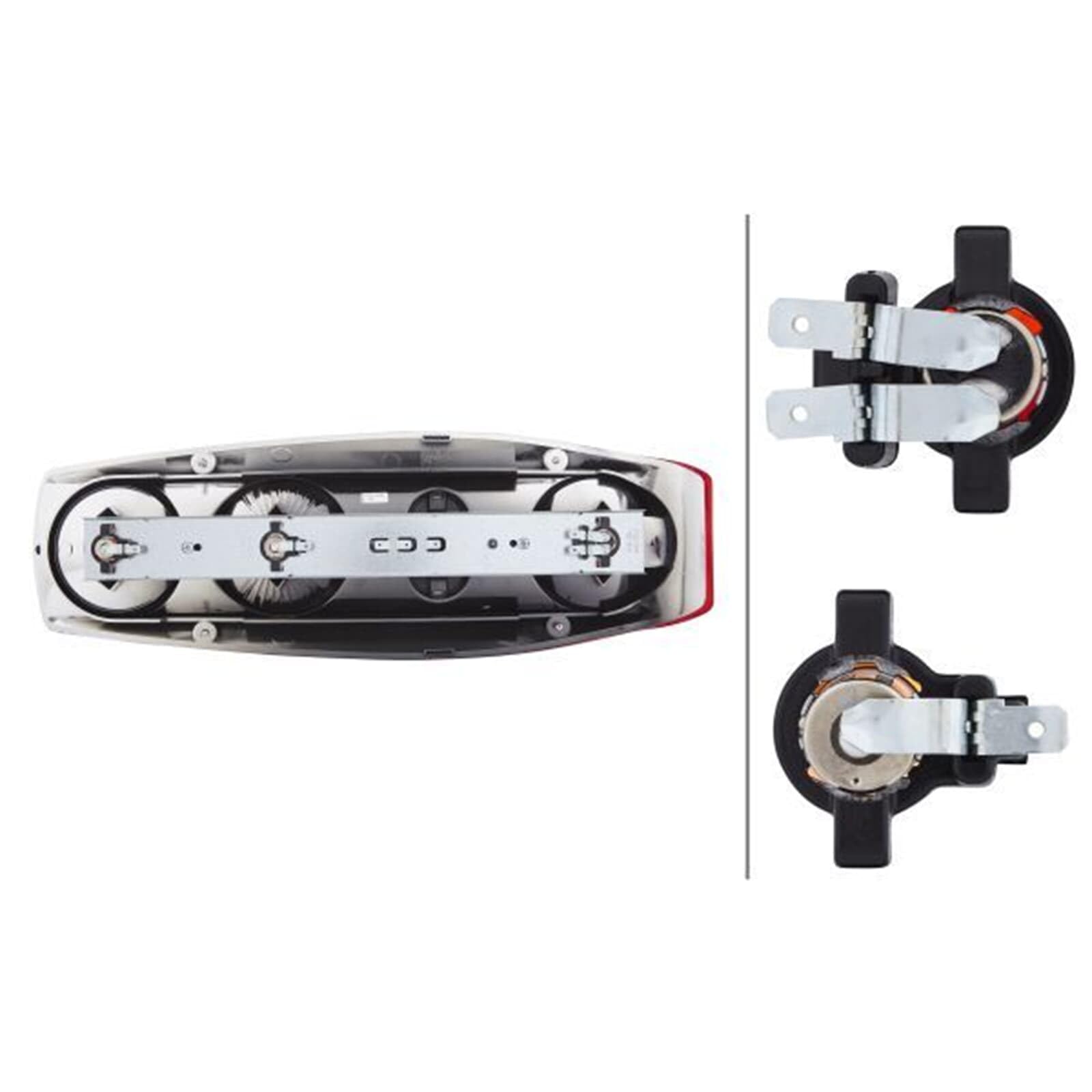 HELLA Luce posteriore - LED - 24V / 12V - Montaggio, esterno/avvitato - ECE/ADR/GGVS - Colore diffusore luce: cristallino - Cavo: 500mm - Spina: estremità del cavo aperta - Sx/Dx - 2SD 344 200-001