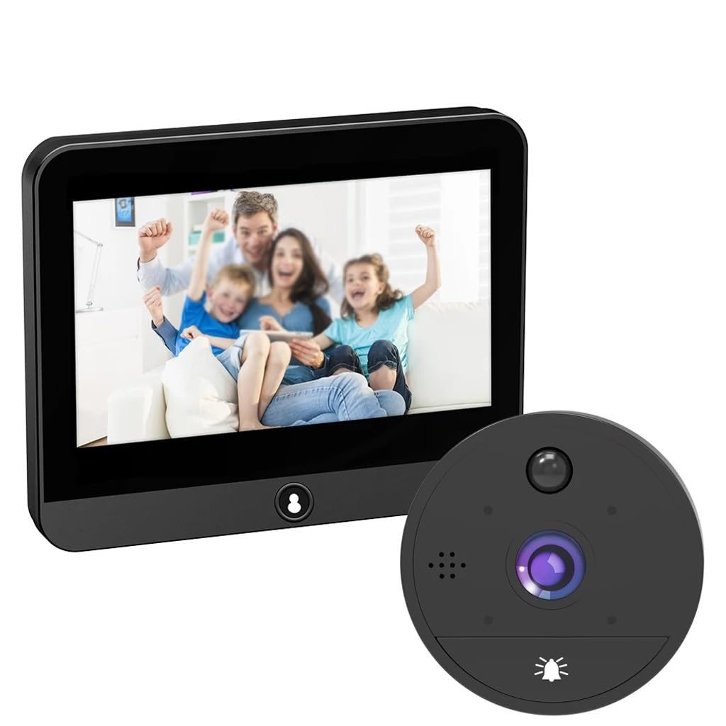 MOBYGKFY Door Camera 5000mAh Battery Video Doorbell Infrared Light Intercom Cameras