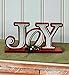 OUCHAN JOY Wooden Table Decor Christmas - Galvanized Christmas Tabletop Display Decorative Word Signs Decorations for Home and Kitchen(JOY)
