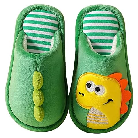 Maeau Dinosaur Fleece Lined Toddler Slippers Cover