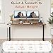 JUMMICO Electric Standing Desk, Adjustable Height Desk 63 x 24 Inch with Monitor Stand, Home Office Computer Desk (Rustic Brown)