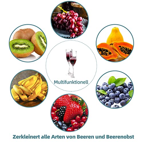 Foto von SQUEEZE master 7L Obstmühle mit Ständer, Edelstahl Apfelpresse, 7 Liter Handmühle, Edelstahltrichter, Nylonzähne
