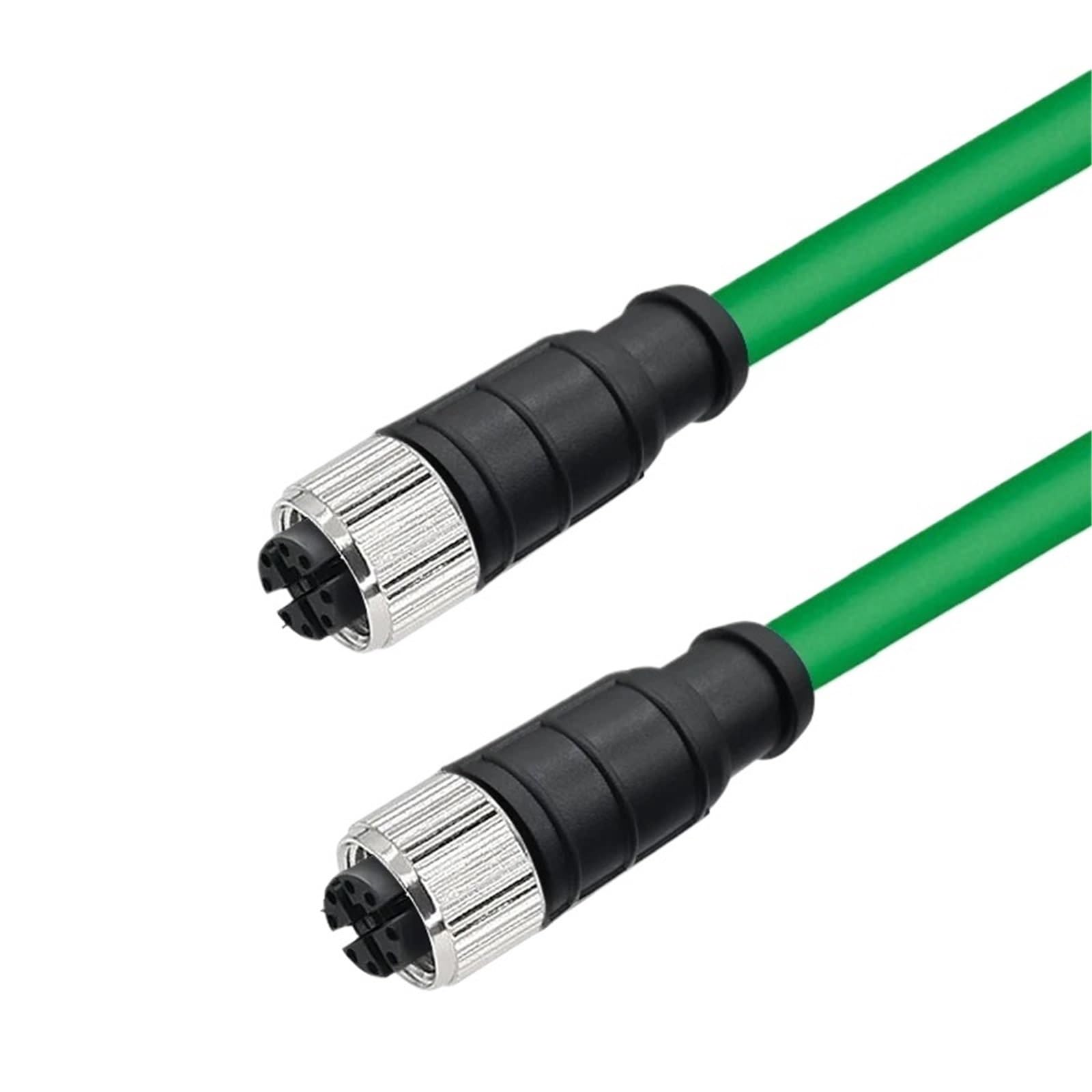 Câble M12 Profinet 8 broches type X résistant aux interférences câble Ethernet CAT6 femelle 10m