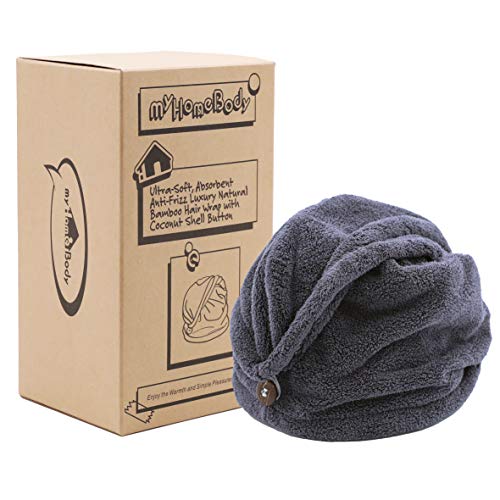 Myhomebody Toallero De Pelo Lujoso Turbante De Secado Rápido Fibra De Bambú Absorbente Ultra Suave Y De Secado Rápido, Con Botón De Concha De Myhomebody Toallero De Pelo Lujoso Turbante De Secado Rápido Fibra De Bambú Absorbente Ultra Suave Y De Secado Rápido, Con Botón De Concha De