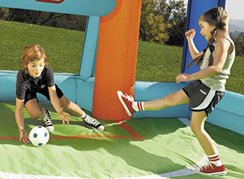 Little Tikes Huge Inflatable Backyard Soccer & Basketball Court for Multiple Kids, Blower with GFCI Plug