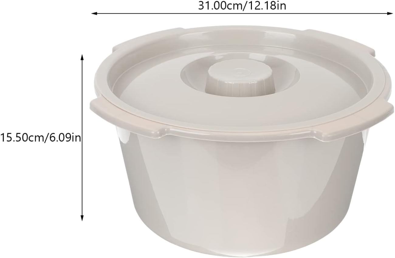 Zerodeko Bedside Commodes for Seniors Absorbent Pads Commode Plastic Urinal Lid Replacement Potty Bowl for Elderly