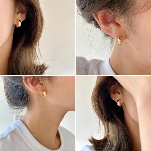 SIISPRI Stainless Steel Mens Womens Clip On Earrings Hoop Huggie Non-Piercing3