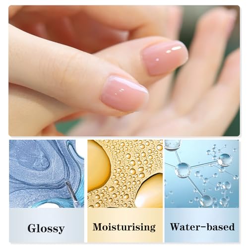Nail Polish Set, Light Pink Nail Varnish With 2-IN-1 Top Coat & Base Coat, Water-Based Quick Dry Pink & Clear Nail Gel, Peel off Nail Polish Set for DIY Nail Art, No Need Cure - Image 6