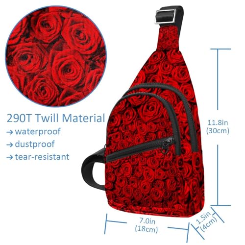Mochila multiusos de rosas rojas: el bolso de hombro ligero para liberar tus manos 5