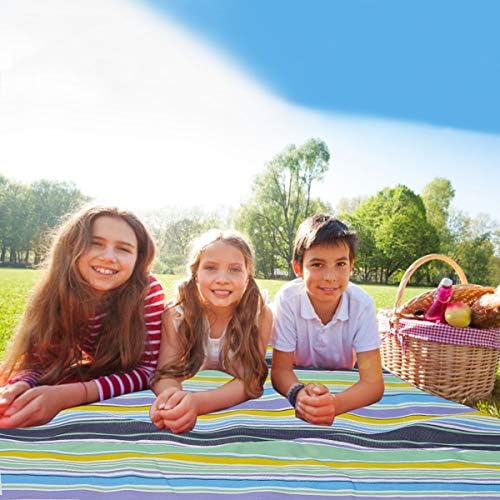 Sofore Picnic Blanket Mat with Waterproof Backing for Family, Concerts, Beach, Park Outdoor Camping Beach Blanket Mat 78"×57" 8 Sofore Picnic Blanket Mat with Waterproof Backing for Family, Concerts, Beach, Park Outdoor Camping Beach Blanket Mat 78"×57"