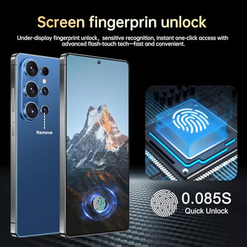 Image of SZV 26 Ultra Unlocked Cell Phone,16+1TB 5G Unlocked Phone, Built in Pen Android 15 Battery 7000mAh 6.99 inch HD Screen Smartphone, Dual SIM /Face ID /Fingerprint Lock /GPS (Deep Blue, 16+1TB)