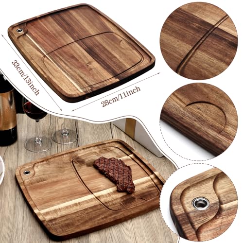 Set 6 Platos de Madera para Steak con Canal para Jugos miniatura 2