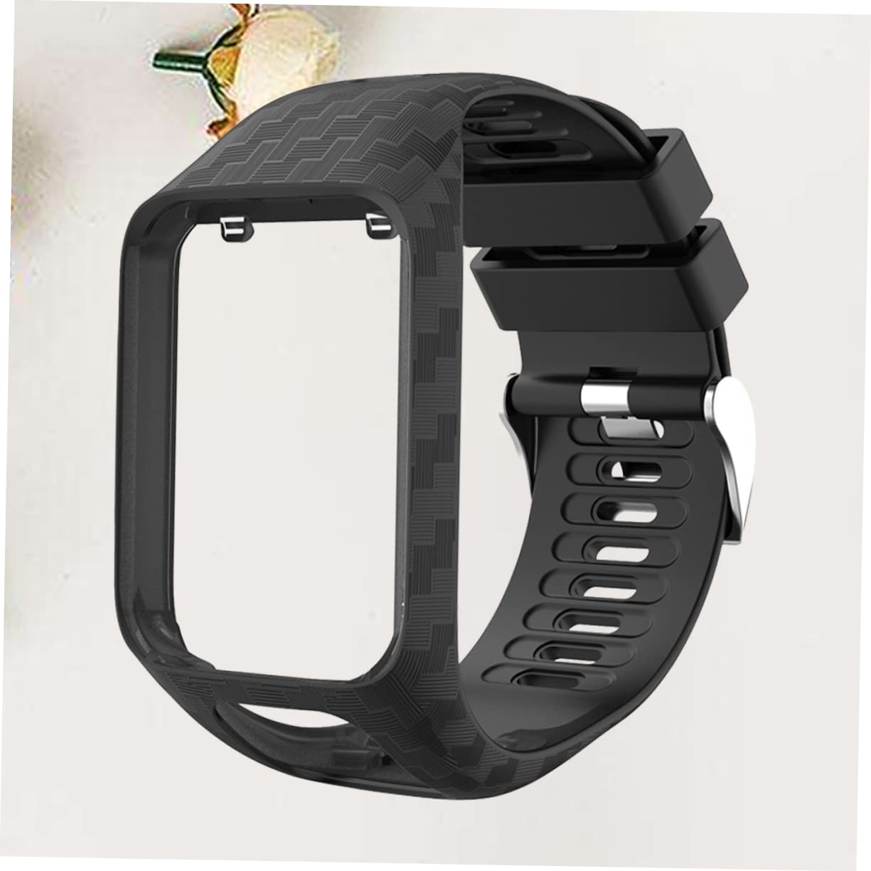 Uonlytech 2piezas Correa De Reloj De Silicona Para Series Compatible Color Negro Fácil Instalación y Comodidad