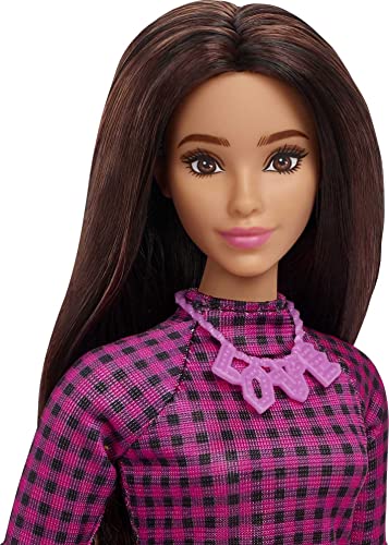 Muñeca Barbie Fashionistas Curvy con Vestido a Cuadros miniatura 3