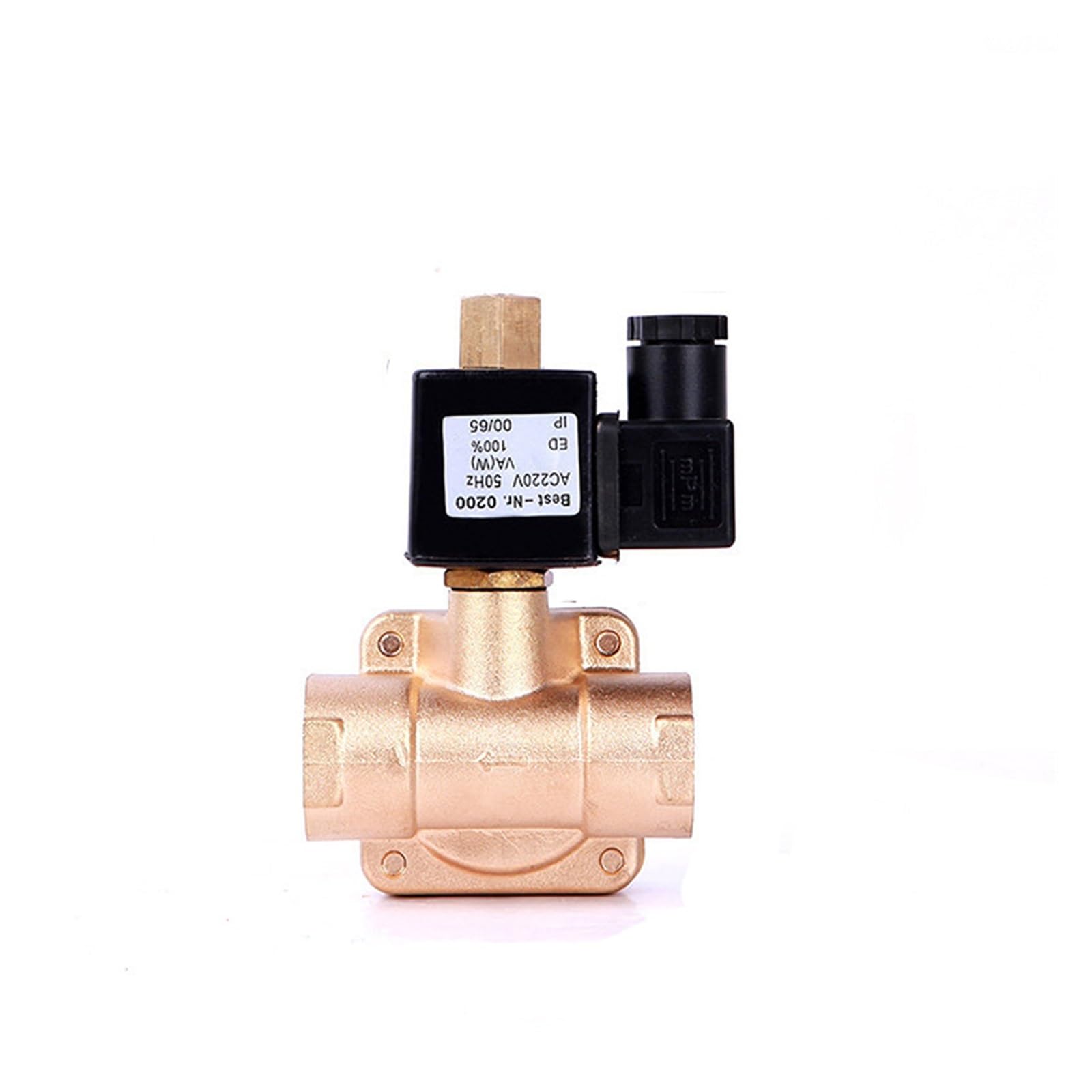 Tredswqcv G-24Vac-Nbr-Seal 3/4" Normally Open High Pressure Solenoid Valve 110V 24V 12V 24V 0955 Brass(G-24Vac-Nbr-Seal)