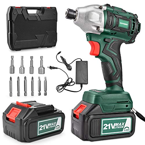 HUYOSEN 21V Max,Professional Brushless Cordless Impact Wrench 3/4 inch,350ft-lbs High Torque Power Impact Wrenches with 4Pcs Driver Impact Sockets and 2 Pcs 3.0Ah Battery