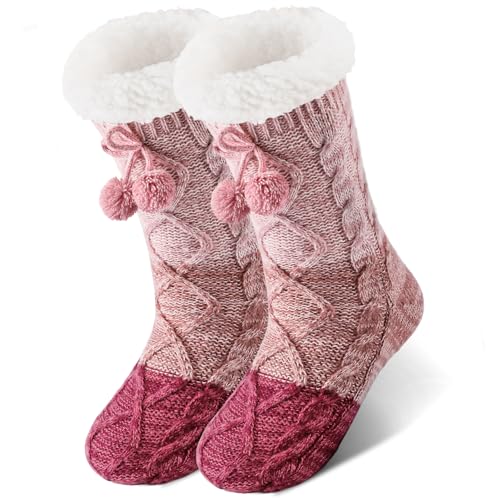 Pantoufles pelucheuses femme de Noël le cadeau chaud et douillet