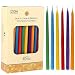 Zion Judaica Beeswax Deluxe Candles 5.75" Tall for Hanukkah or Any Other Use (Multicolored)